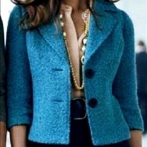 CAbi blue nubby jacket  EUC   Size 4